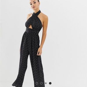 Polka Dot Wide-leg Jumper